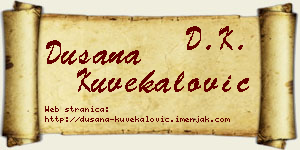 Dušana Kuvekalović vizit kartica